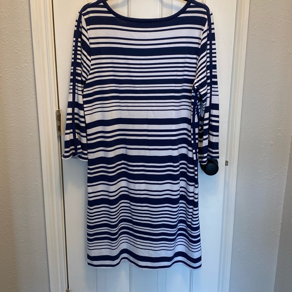 Navy & White Striped Tommy Bahama Size Large Dress